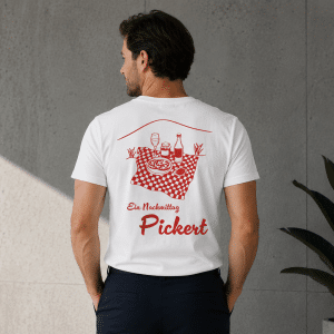 Pickert T-Shirt „Altbewährt. Heiß begehrt.“ – Männer-Shirt mit lippischem Heimatmotiv